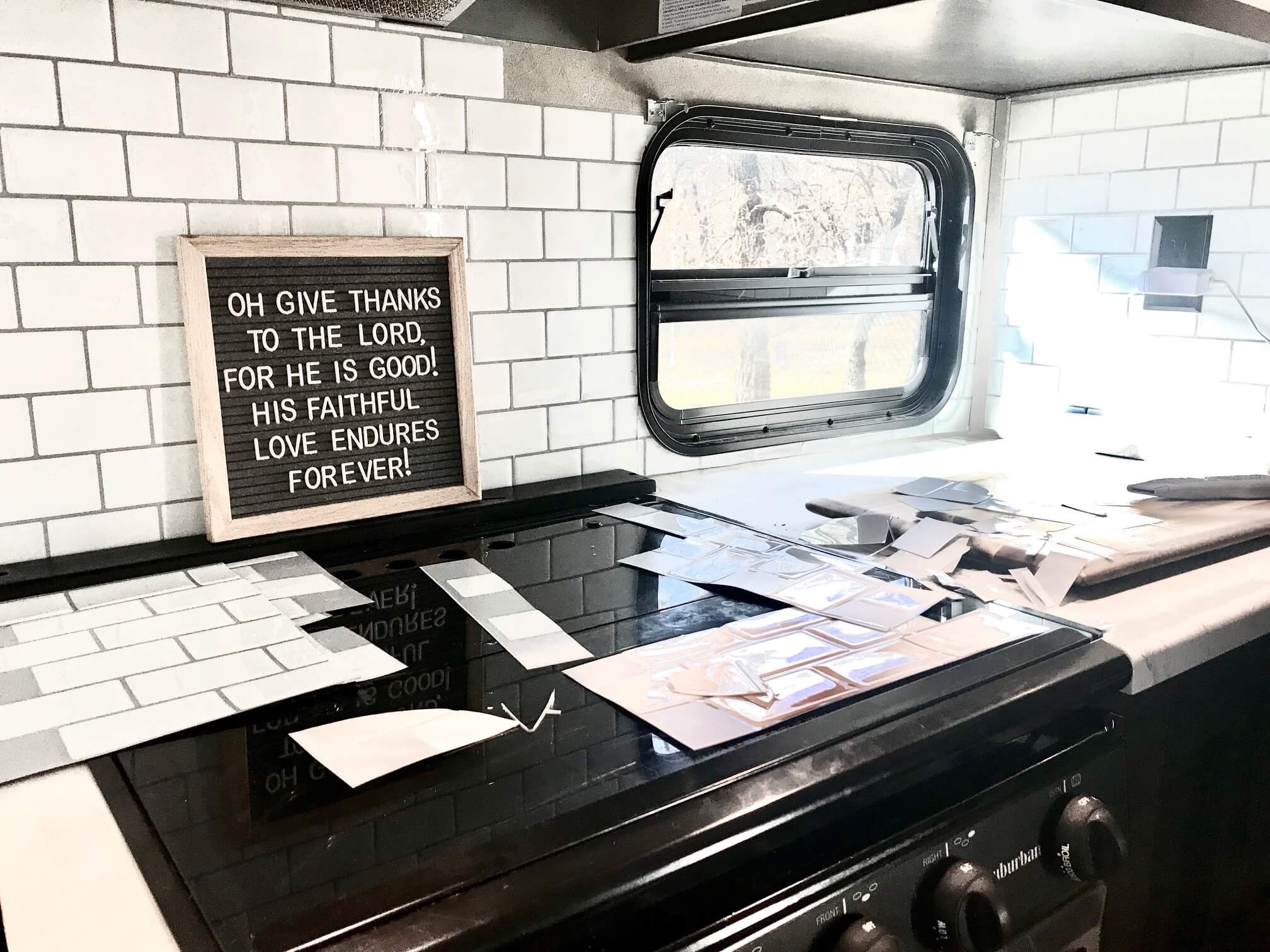 Rv Remodel How To Use Tic Tac Tile To Upgrade Your Rv Kitchen