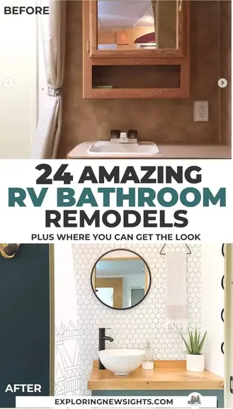 24 Rv Bathroom Remodels For Inspiration Before And After Pictures - Diy Rv Shower Remodel