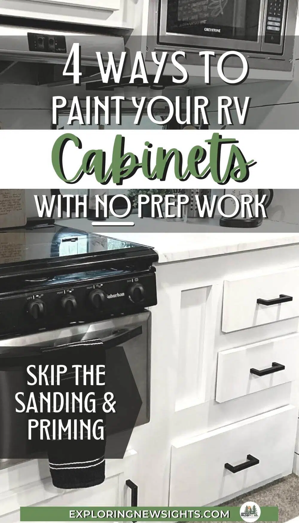 4 Ways to Paint RV Cabinets with NO Prep Work
